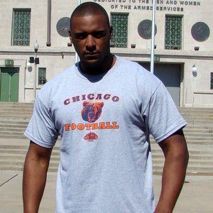 New Mens Chicago My Home Grey Short Sleeve Bears Football T Shirt S M L XL